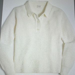 J. Crew Button-front pullover polo sweater - Size S